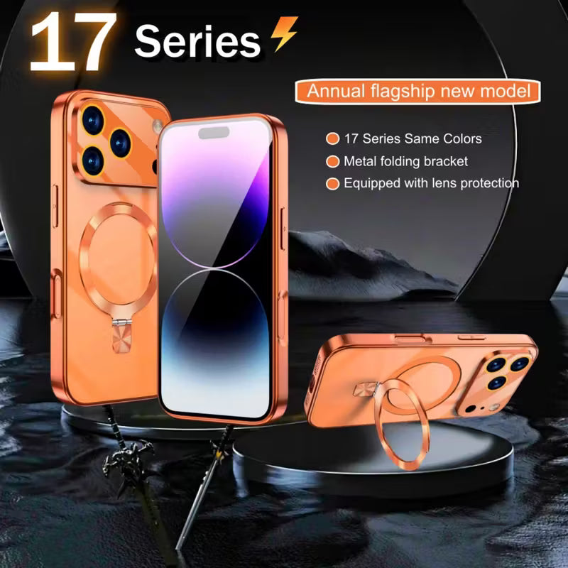 17 Series Original design Luxury Magnetic Stand Phone Case for iphone