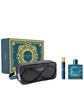 VERSACE EROS MAN EDT NAT.SPRAY 100 ML + 1 TRAVEL SPRAY EAU DE TOILETTE NAT.SPRAY 10 ML + VERSACE GWP BAG