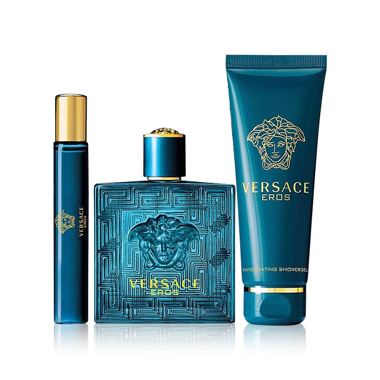 Versace Eros M EDT 100 Ml +Shower Gel 150 Ml +Miniature 10 Ml Set