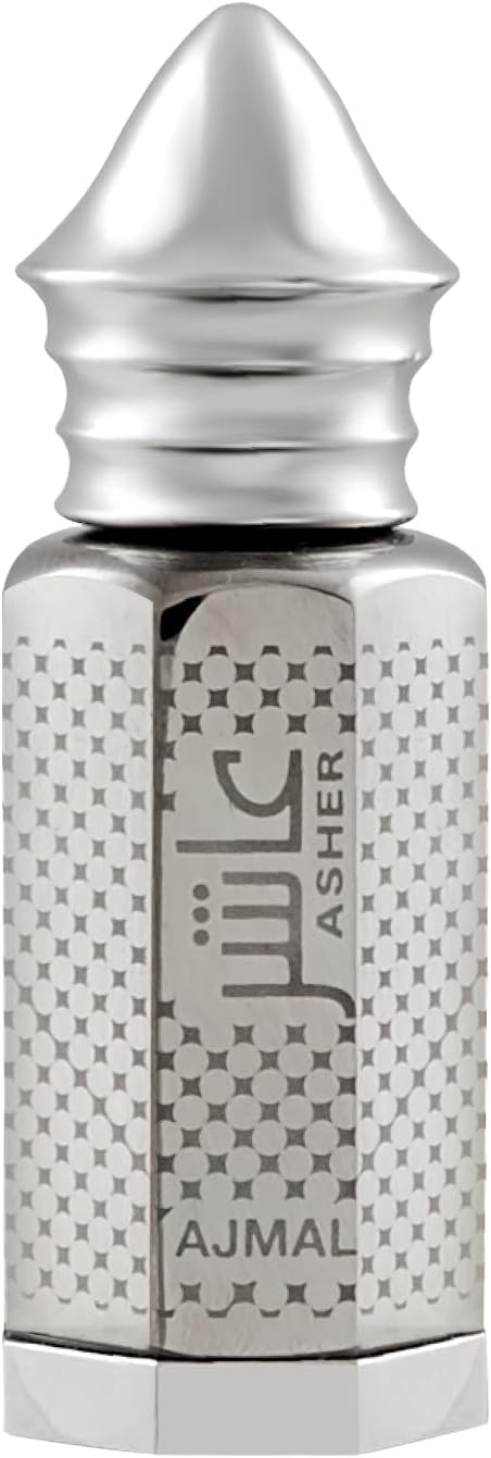 AJMAL Asher Attar Oil| Floral & Oudh Fragrance | Unisex Non-Alcoholic | Long Lasting Attar Men & Women - 12 Ml