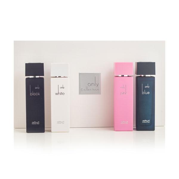 Arabian Oud 4-Piece Only Collection Perfume Set Unisex, White 100ml EDP, Black 100ml EDP, Blue 100ml EDP, Pink 100ml EDP