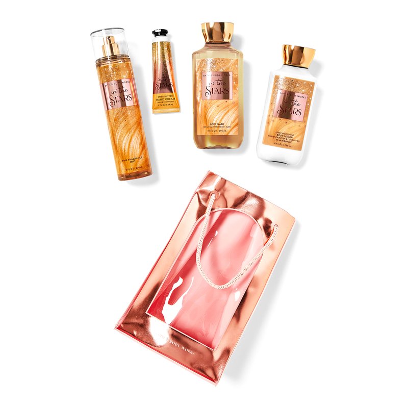 Bath & Body Works In The Stars Gift Set for Women Fine Fragrance Mist 236ml, Moisture Body Lotion 236ml & Vitamin E Shower Gel 295ml, Set