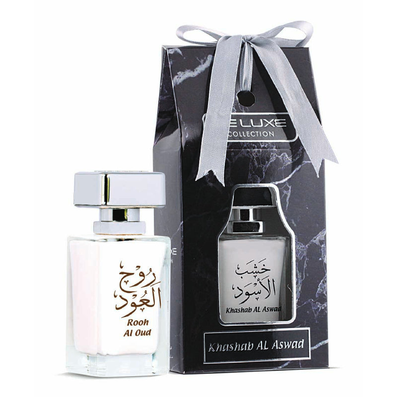 Hamidi 2-Piece Khashab Al Aswad Set Unisex, 50ml EDP + 24ml Perfume Oil